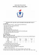 Đề cương ôn tập Giữa kì 2 Toán 7 năm 2025–2026 trường THCS Ngọc Thụy (Hà Nội)